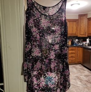 Sheer floral top